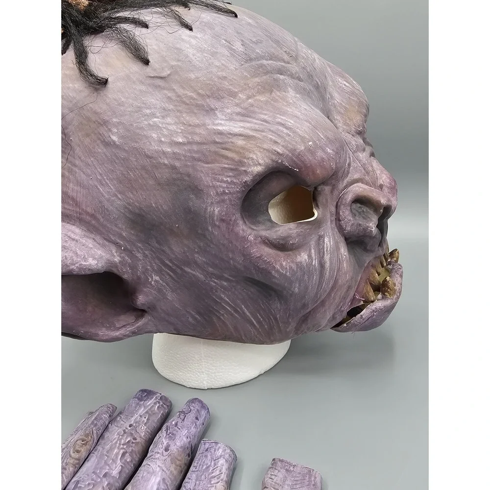 Vintage Cinema Secrets Purple Goblin Man Bat Halloween Mask W/ Finger Claws 2006